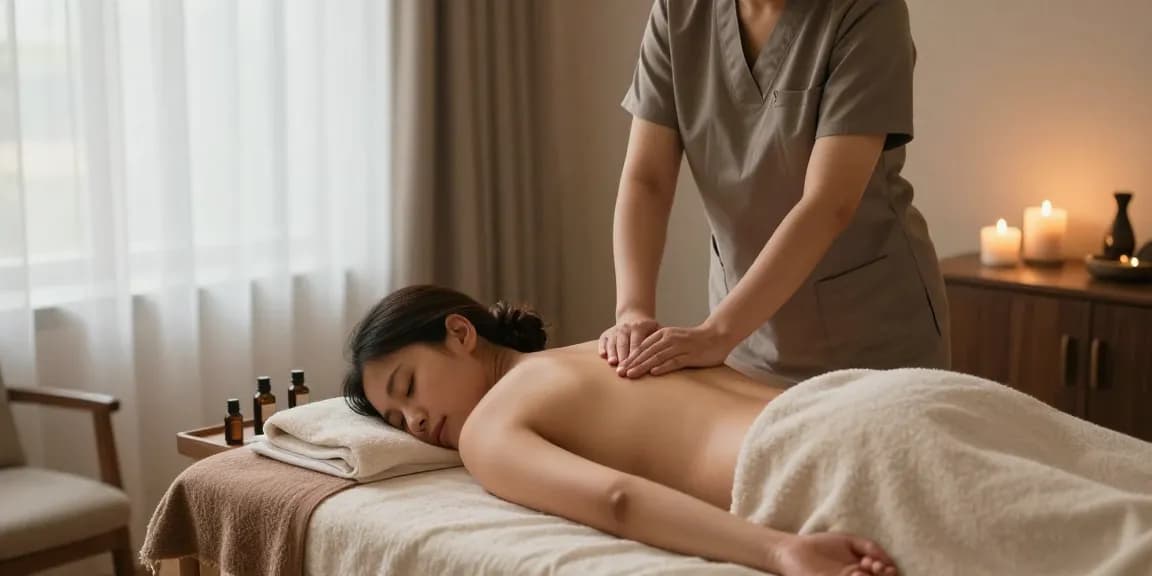 Experience 시흥출장안마 with a tranquil wellness therapist providing essential massage services in a cozy setting.