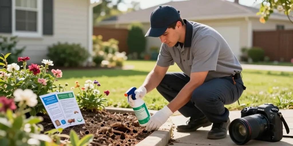 Pest control Calgary expert treating home environment for pests.